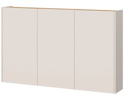 Dressoir Aniek Eiken - Kasjmier - Breedte 138 cm - Hoogte 87 cm - Diepte 25 cm - Met planken - Met openslaande deuren