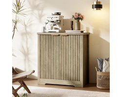 Dressoir Buffetkast met opbergruimte - 2 deuren en verstelbare planken - handgreep - moderne houten koffiebar - Houtkleur