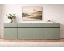 Dressoir Cain - Groen - 225 cm