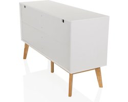 Dressoir / commode TAROLO I 120x71,5x40 cm 2 laden 1 deur wit hjh LIVING