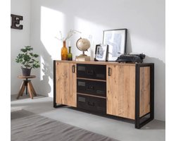 Dressoir Cosmo Rio Melamine Atlantic Pine Zwart