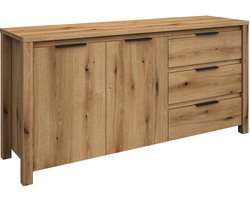 Dressoir Cosmos Eiken - Breedte 170 cm - Hoogte 84 cm - Diepte 48 cm - Y - Met planken - Met openslaande deuren
