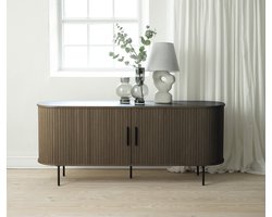 Dressoir Donkerbruin Eikenhout - 180x45x76cm - Nola - Giga Living