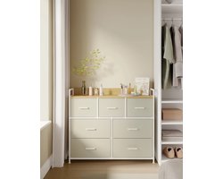 Dressoir - Dressoir Kast - Ladenkast - 7 Laden - Industrieel - Beige - Wit