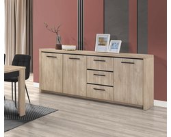 Dressoir Esprit in bleke eik 220x90x45cm