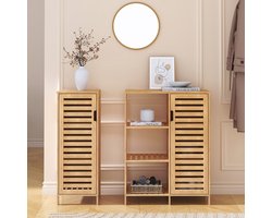 Dressoir Hakseri bamboe 87x99x33 cm naturel [en.casa]