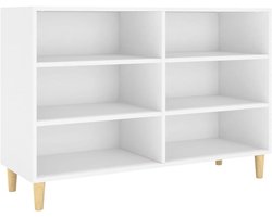 Dressoir Hout - Opbergkast - Woonkamer Organiseren - Scandinavisch Design - 103.5 x 70 cm - Wit