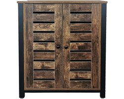 Dressoir industrieel vintage Stoer design - wandkast opbergkast metaal hout