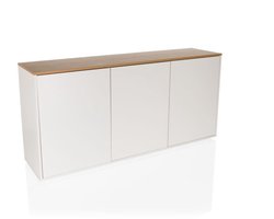 Dressoir KELO S 160x40x76 cm 3 deuren wit/eiken hjh LIVING