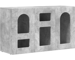 Dressoir | Keukenbuffet | Buffetkast Beton Grijs 100 x 35 x 59 cm Bewerkt hout