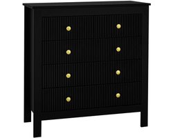 Dressoir, ladekast met speciale deuren, gouden handgrepen, schoenenkast/kaptafel