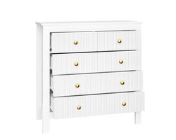 Dressoir, ladekast met speciale deuren, gouden handgrepen, schoenenkast/kaptafel