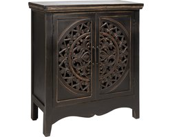 Dressoir Landelijk Zwart - Opbergkast Met Barok Design