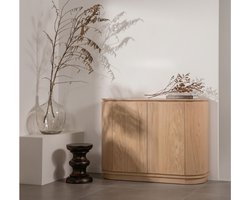 Dressoir Lazlo eiken 2-deurs 115x43x82 cm - Naturel