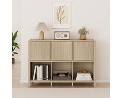 Dressoir Lukkodso eikenkleurig 110x30x77 cm [en.casa]