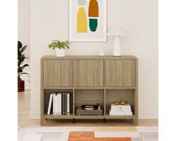 Dressoir Lukkodso rustiek eiken 110x30x77 cm [en.casa]