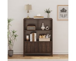 Dressoir Lukkodso walnootkleurig 103x80x28 cm [en.casa]