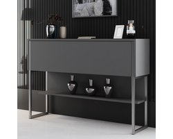 Dressoir Luxe Antraciet/Zilver 120cm