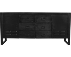 Dressoir mangohout 180cm zwart Jazzy duurzaam mango kast