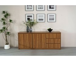 Dressoir melamine lichtbruin 200cm Cassie kunstof kast