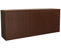 Dressoir melamine walnoot 200cm Cassie kunstof kast