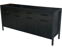 Dressoir melamine zwart 180cm Alex kunststof kast