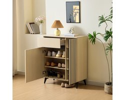 Dressoir met 2 deuren en 1 lade schoenenkast - multifunctionele opbergruimte - voorzien van verstelbare planken