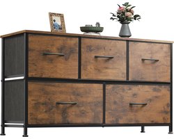 Dressoir met 5 Laden - Multifunctionele Ladekast voor Slaapkamer en Woonkamer