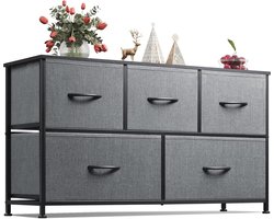 Dressoir met 5 Laden voor Slaapkamer en Woonkamer – Multifunctionele Opbergkast in Donkergrijs