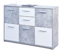 Dressoir met deuren - Opbergkast Ladekast - Ruimte Organiseren - Schaakbordlook design - 115 x 77 x 30 cm