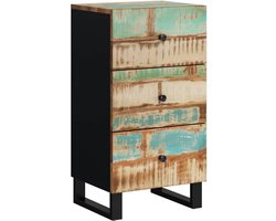 Dressoir met lades - Ladekast Hout - Opbergen Woonkamer - Gerecycled Materiaal - 40x33.5x75 cm - Houtkleur