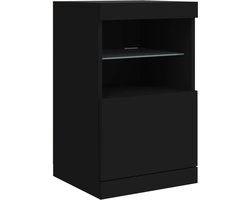 Dressoir met LED Verlichting Zwart Rechthoekig