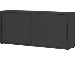 Dressoir met schuifdeuren Tomori | 160 x 40 x 74 cm | Antraciet