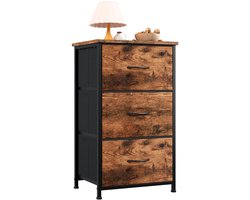 Dressoir met Stofladen en Stalen Frame voor Slaapkamer of Woonkamer