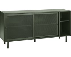 Dressoir Metaal Groen - Schuifdeuren - 45x160x75cm - Veep - Giga Living