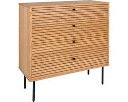 Dressoir Naturel Eiken Fineer - 80x40x85cm - Gewicht 40kg - House Nordic