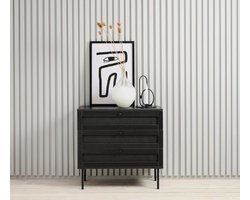 Dressoir Pensacola Zwart 3 Lades - Giga Living