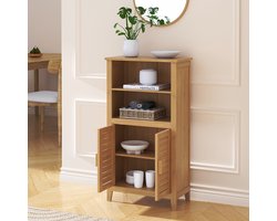 Dressoir Rirg bamboe 92x50x25 cm naturel [en.casa]