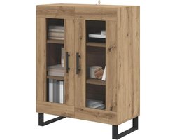 Dressoir - Sideboard Kast - Woonkamer Opbergen - Bewerkt Hout - 70x34x90 cm - Artisan Eiken