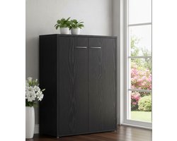 Dressoir / Sideboard met 1 Deur – Opbergkast Zwart Eiken Houtlook – Moderne Kast voor Woonkamer, Slaapkamer of Hal – 60x30x75 cm – House&Garden