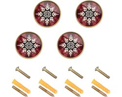 Dressoir Trekkers - Kastknoppen Lades - Meubels Opknappen - Zinklegering - 32 mm - Buffalo Plaid Sneeuwvlokken