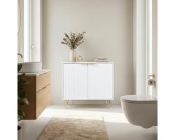 Dressoir Trondi 75x80x40 cm wit [en.casa]