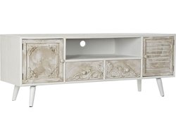 Dressoir - tv cabinet spruce mdf 136x40,5x52 white - wit