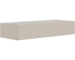 Dressoir Wandmontage - Smalle Tafel - Opbergen Woonkamer - Zonder Handgrepen - 90 cm Breed - Taupe Grijs