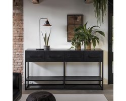 Dressoir Zwart - Metaal - 140x36x70cm - Dressoir Dolly - Giga Meubel