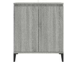 Dressoirkast met 2 Deuren, Vrijstaand Stijlvol Opbergmeubel, Houtmateriaal voor Keuken, Eetkamer en Huisdecoratie (Grijze sonoma)