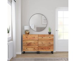 Dressoirs 2 STK. 60x33x75 cm massief hout acacia voor woonkamer, eetkamer en keuken