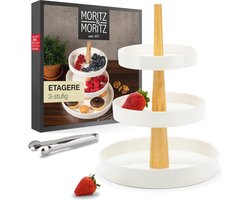 Drie etages Etagère voor Fruit en Snacks - Hoogwaardig Porselein - Moderne Keukendecoratie