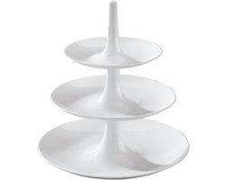 Drie-laags etagère voor taart, fruit en hapjes