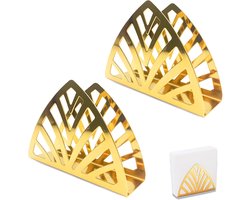 Driehoekige Keukenrolhouder 2-Delig - RVS Keukenaccessoire voor Aanrecht en Eettafel - Gouden Keukenrolstandaard met Moderne Design - Space Saving Opbergoplossing